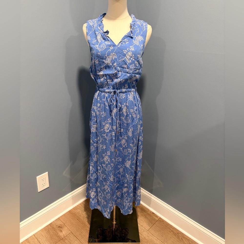 Talbots Blue Floral Maxi Dress